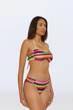 Load image into Gallery viewer, Twist Bandeau Swim Top - Splash Stripe
