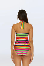 Load image into Gallery viewer, Reversible Tankini Swim Top - Splash Stripe
