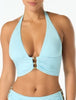 Carmen Marc Valvo Beaded Back Tie Halter Bikini Top