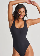 Load image into Gallery viewer, Rib Extra High Leg One Piece with Lace Up Back
