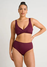 Load image into Gallery viewer, Textured Draped Full Cup Crop Top
