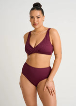 Load image into Gallery viewer, Textured Draped Full Cup Crop Top
