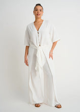 Load image into Gallery viewer, Front Tie Button Cover Up Blouse
