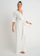 Load image into Gallery viewer, Front Tie Button Cover Up Blouse

