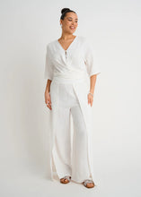 Load image into Gallery viewer, Front Tie Button Cover Up Blouse
