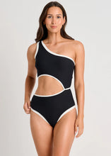 Load image into Gallery viewer, Rib One Shoulder One Piece with Cutout
