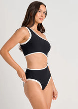 Load image into Gallery viewer, Rib One Shoulder One Piece with Cutout
