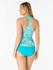 Beach House Nina Ruffled Trim Textured Tankini Top