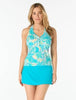 Beach House Nina Ruffled Trim Textured Tankini Top