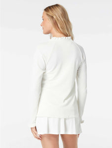 Phoebe Relaxed Fit Ruffled Rash Guard