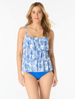 Load image into Gallery viewer, Beach House Jane Ruffle Tiered Tankini Top
