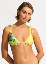 Load image into Gallery viewer, Seafolly Garden Party Reversible Slide Triangle Bikini Top
