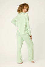Load image into Gallery viewer, Pupcation Palms Kiwi Stripe 3-Piece PJ Set
