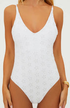 Load image into Gallery viewer, Reese One Piece White Magnolia Eyelet
