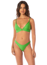 Load image into Gallery viewer, Mojito Green Splendour Regular Rise Thin Side Bikini Bottom
