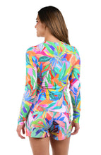 Load image into Gallery viewer, Tropi-flage Half Zip Rashguard
