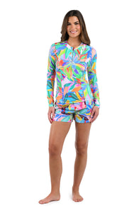 Tropi-flage Half Zip Rashguard