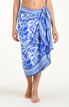 Load image into Gallery viewer, Botanical Brocade Pareo Wrap - Lapis
