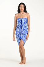 Load image into Gallery viewer, Botanical Brocade Pareo Wrap - Lapis
