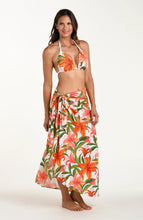 Load image into Gallery viewer, Jungle Blossoms Hem Sarong Wrap Skirt
