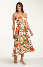 Load image into Gallery viewer, Jungle Blossoms Halter Midi Dress
