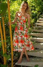 Load image into Gallery viewer, Jungle Blossoms Halter Midi Dress
