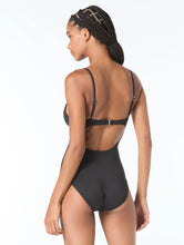 Load image into Gallery viewer, Michael Kors Keyhole One Piece Swimsuit - Rhinestone Studded Solids
