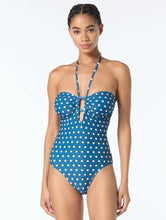 Load image into Gallery viewer, Michael Kors Halter Bandeau One Piece Swimsuit - Classic Dot
