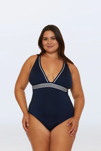 Load image into Gallery viewer, Monaco Pleated Plunge One-Piece
