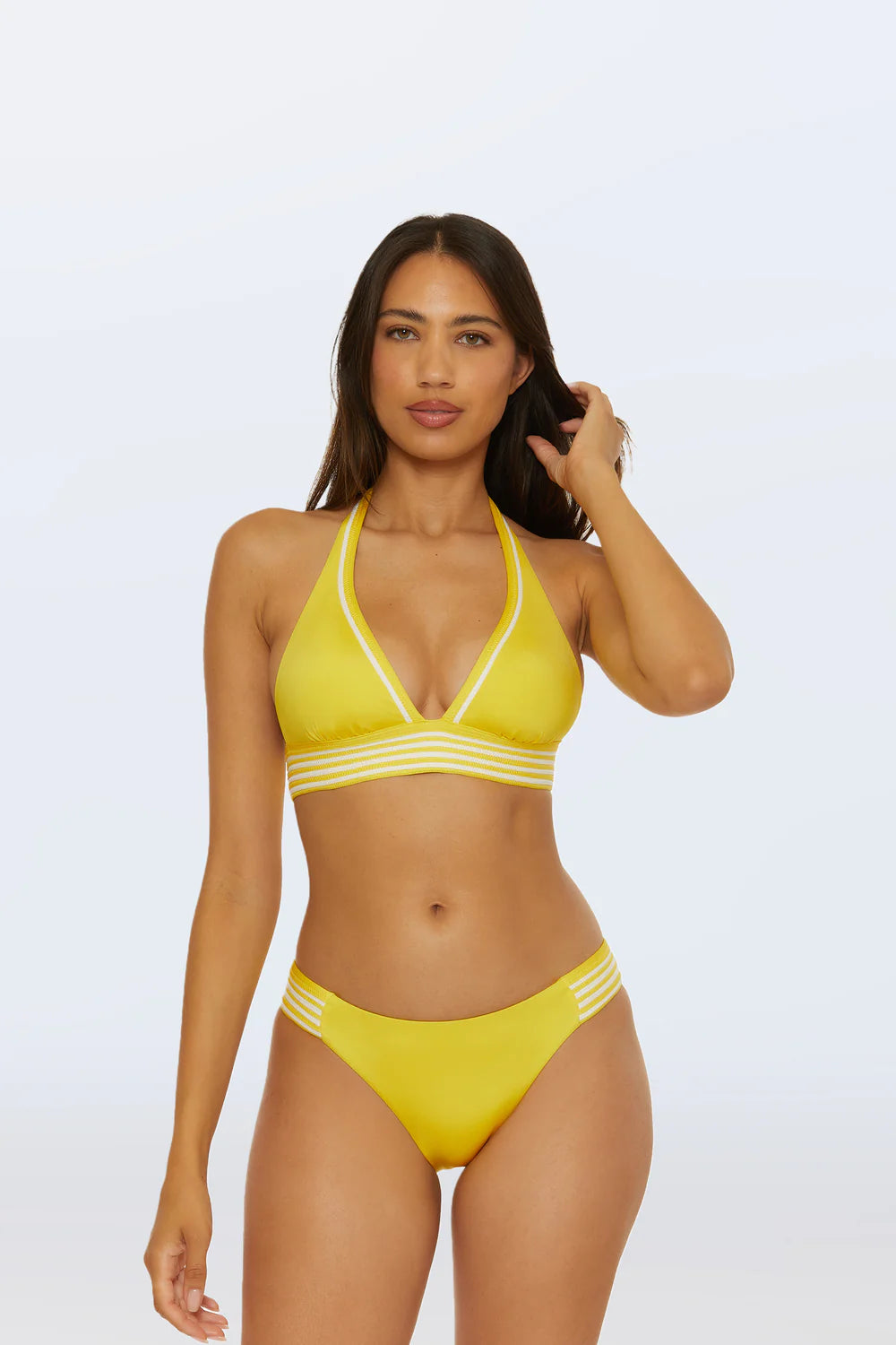 Monaco Pleated Halter Triangle Top