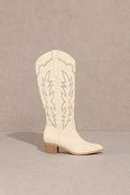 Load image into Gallery viewer, Samantha Embroidered Knee-High Western Boots
