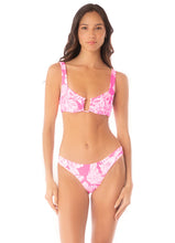 Load image into Gallery viewer, Pink Blossom Flirt Low Rise Side Bikini Bottom
