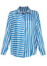 Load image into Gallery viewer, Azure Stripes Manele Long Shirt
