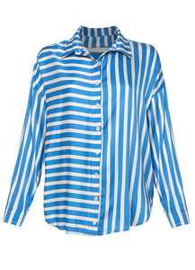 Azure Stripes Manele Long Shirt