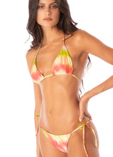 Load image into Gallery viewer, Lime Ombré Balmy Sliding Triangle Bikini Top
