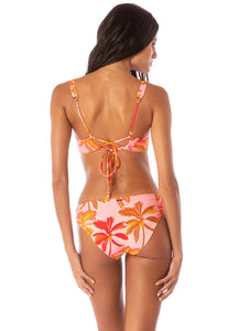 Pink Palms Sublimity Regular Rise Classic Bikini Bottom