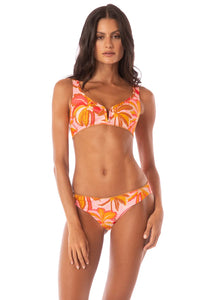Pink Palms Sublimity Regular Rise Classic Bikini Bottom