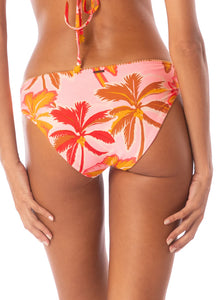 Pink Palms Sublimity Regular Rise Classic Bikini Bottom