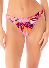 Load image into Gallery viewer, Coral Leafy Sublimity Regular Rise Classic Bikini Bottom
