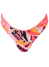 Load image into Gallery viewer, Coral Leafy Splendour Regular Rise Thin Side Bikini Bottom
