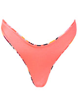 Load image into Gallery viewer, Coral Leafy Splendour Regular Rise Thin Side Bikini Bottom
