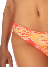 Load image into Gallery viewer, Coral Foliage Splendour Regular Rise Thin Side Bikini Bottom
