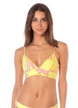 Load image into Gallery viewer, Dream Palm Holly Triangle Long Line Bikini Top
