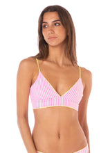 Load image into Gallery viewer, Dream Palm Holly Triangle Long Line Bikini Top
