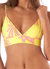 Load image into Gallery viewer, Dream Palm Holly Triangle Long Line Bikini Top
