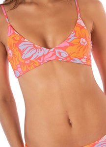 Flower Scape Candice Classic Bralette Bikini Top