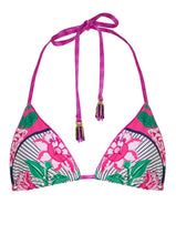 Load image into Gallery viewer, Deep Pink Balmy Sliding Triangle Bikini Top
