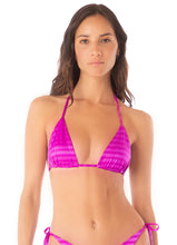 Load image into Gallery viewer, Deep Pink Balmy Sliding Triangle Bikini Top
