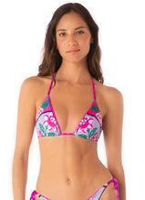 Load image into Gallery viewer, Deep Pink Balmy Sliding Triangle Bikini Top
