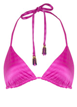 Load image into Gallery viewer, Deep Pink Balmy Sliding Triangle Bikini Top

